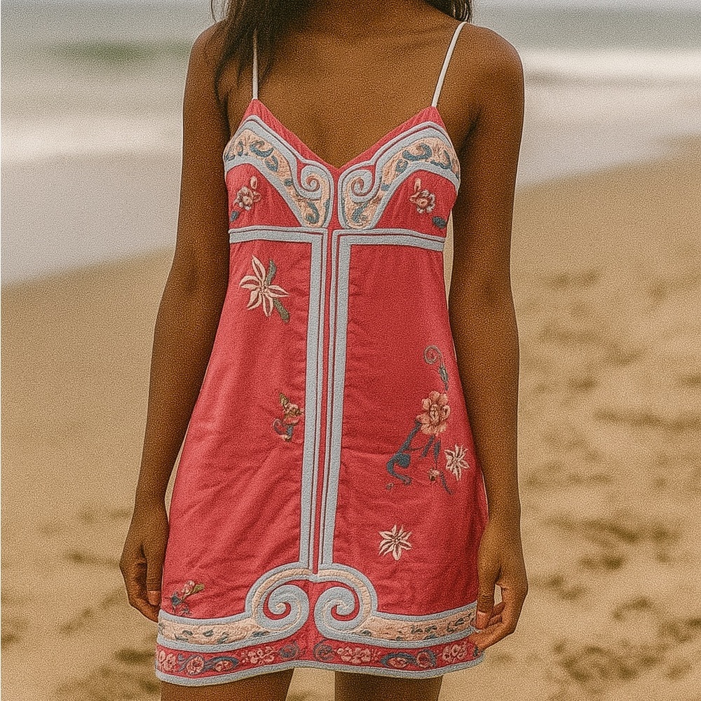 TOCCA Floral Embroidered Mini Dress